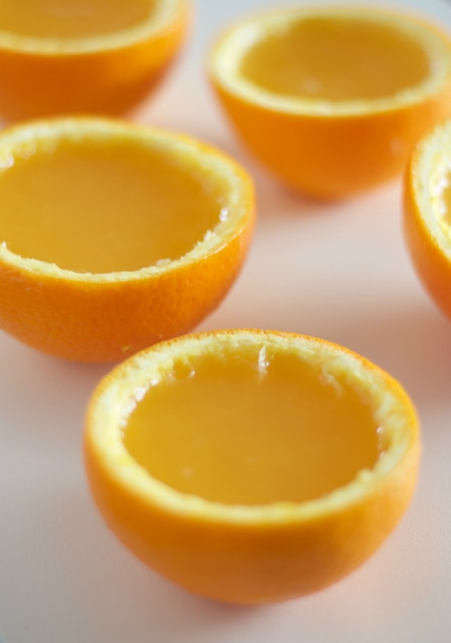 orange jelly cups