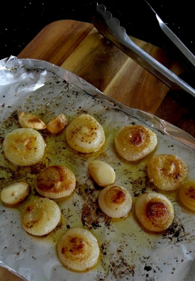 grilled cipollini onions