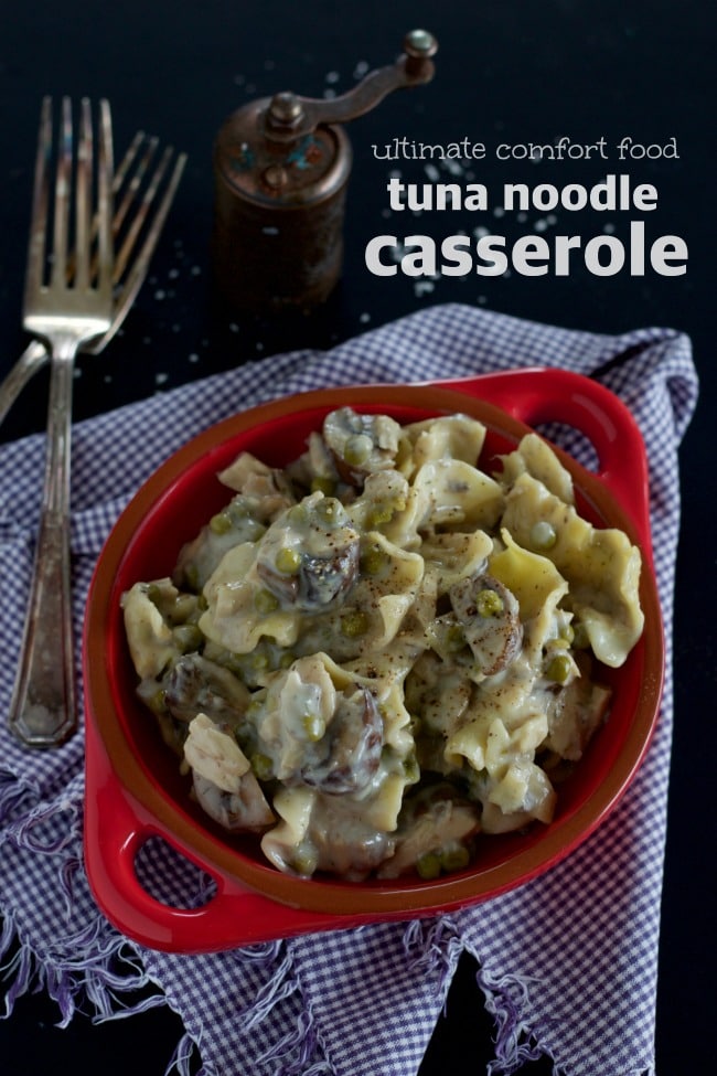 ultimate comfort food, tuna noodle casserole