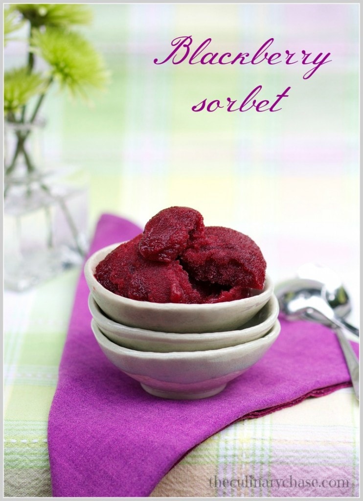blackberry sorbet by The Culinary Chase