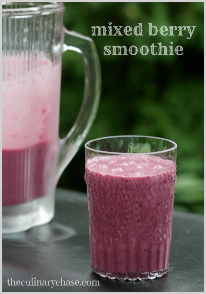 mixed berry smoothie by The Culinary Chase