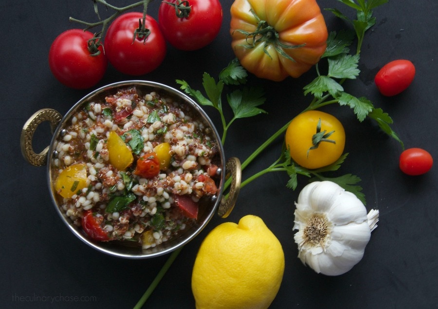 Quinoa Barley Salad by The Culinary Chase