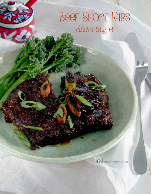 Asian Inspired Beef Short Ribs - The Culinary Chase