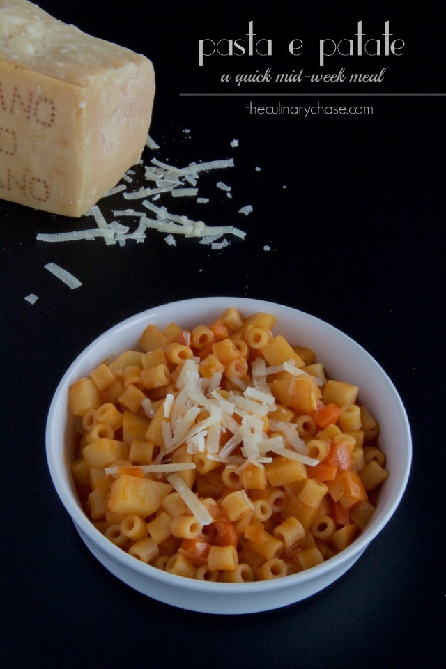 Pasta e Patate - a quick midweek meal