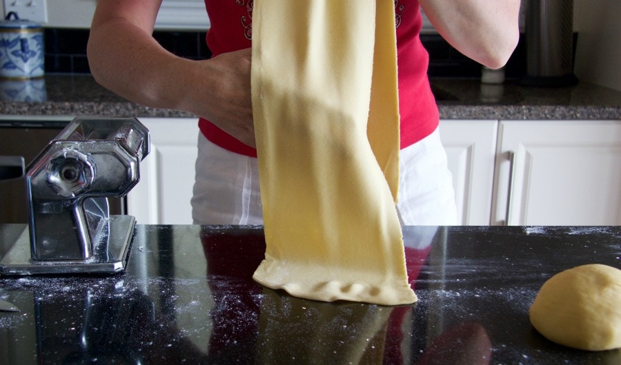fresh pasta starting to feel silky smooth