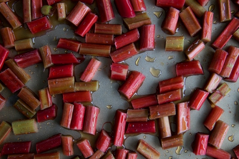 rhubarb and maple syrup