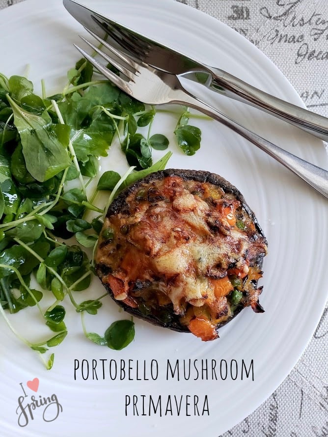 stuffed portobello mushroom primavera