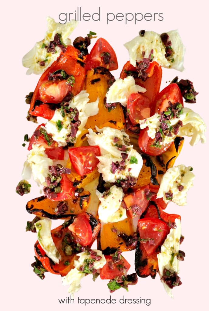 grilled peppers with tapenade dressing