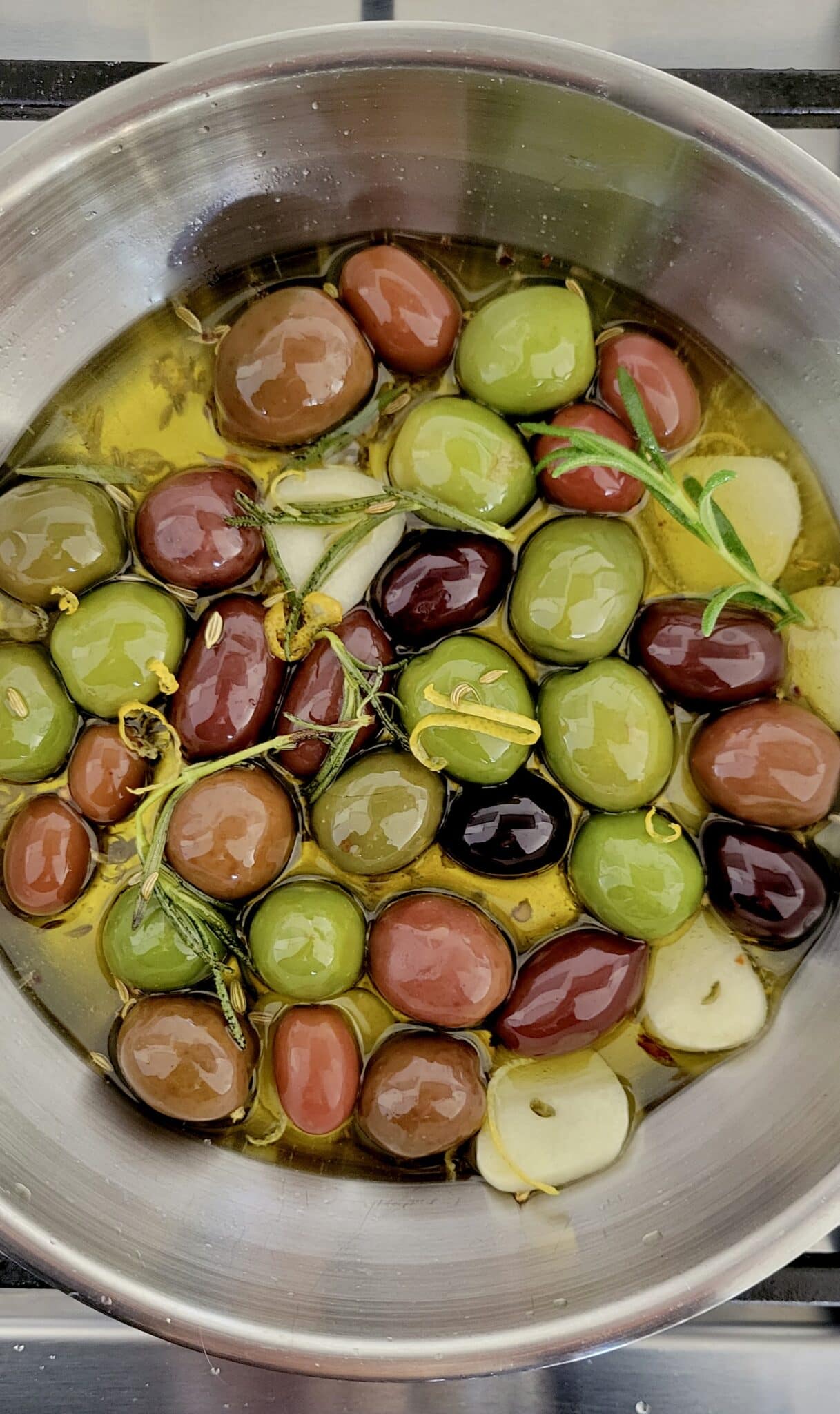 Warm Marinated Olives - The Culinary Chase