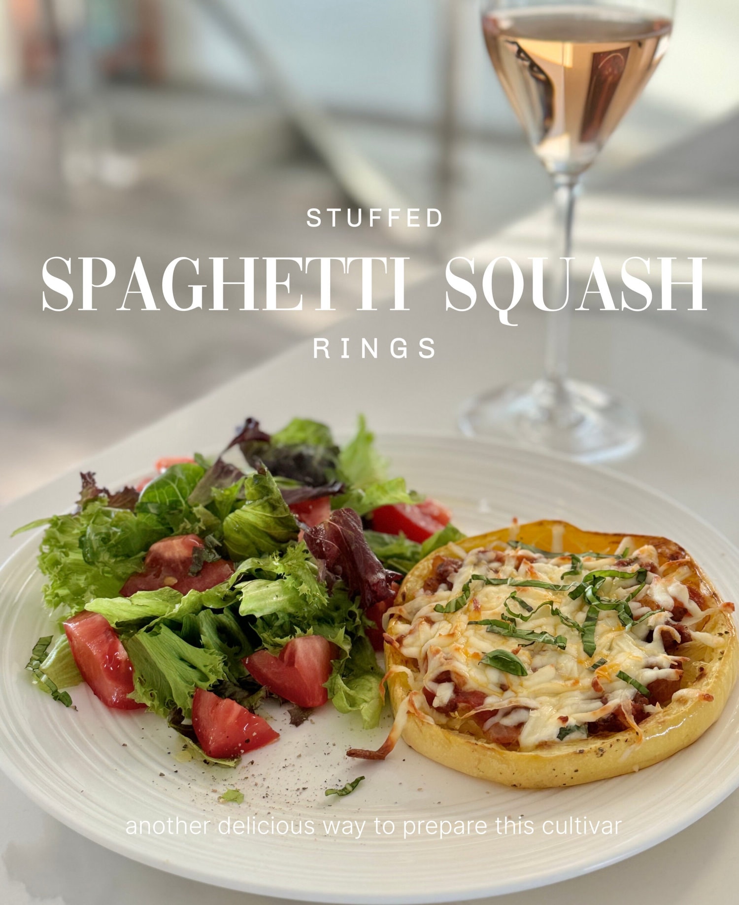 stuffed spaghetti squash rings - The Culinary Chase