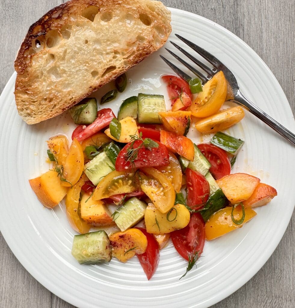 peach tomato salad