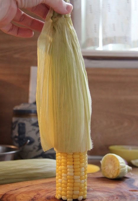 microwaved corn