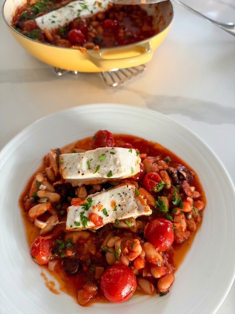 Cannellini Bean and Fish Puttanesca